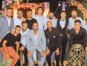 شكرى نجيب لاعب المقاولون يحتفل بزفافه بحضور عماد النحاس ولاعبى الفريق