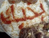 مكتوب عليها "بحبك".. صورة لطبق فتة تثير إعجاب رواد السوشيال ميديا فى عيد الأضحى