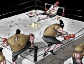 كاريكاتير صحيفة سعودية.. انهيار لبنان من مصارعة الأزمات