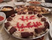 "هنا" من البحيرة تشارك صحافة المواطن بصورة طبق فتة مزين بـ"عيد سعيد"