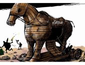 كاريكاتير صحيفة سعودية.. التدخل التركى فى ليبيا