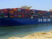 سفينة الحاويات العملاقة HMM ROTTERDAM تعبر قناة السويس الجديدة فى أولى رحلاتها