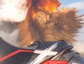 لقطات جديدة لانفجار ميناء بيروت من داخل البحر وسقوط المصور فى الماء.. فيديو وصور