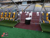 تطبيق الإجراءات الاحترازية فى برج العرب قبل لقاء الزمالك والمصرى 