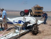 تفاصيل سقوط طائرة شراعية بمطار الجونة ومصرع شخصين.. فيديو