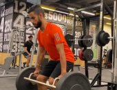 ناصر ماهر يستعد لمباراة المقاولون بتدريبات بدنية فى الجيم.. فيديو