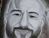 "محمد" يشارك برسومات فنية وبورتريهات بالقلم الرصاص