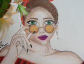 بألوان زاهية .."نورا " تشارك صحافة المواطن بعدد من الرسومات الفنية