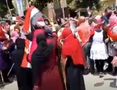 لجان مدرسة جيل 2000 بأكتوبر تستقبل الناخبين ثانى أيام التصويت بالشيوخ