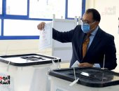 رئيس الوزراء ورئيس البرلمان والوزراء يدلون بأصواتهم فى انتخابات مجلس الشيوخ