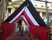 علم مصر يزين لجنة الانتخابات بمدرسة الشهيد أحمد السرسى بالمنوفية