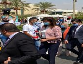 وزيرة الهجرة تدلى بصوتها فى انتخابات مجلس الشيوخ بالرحاب