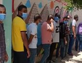 طابور "شبابي" فى انتخابات مجلس الشيوخ بزايد