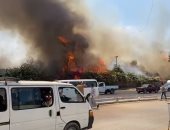 الحماية المدنية تسيطر على حريق بميدان الرماية فى الهرم.. فيديو وصور