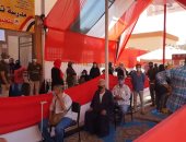 صور.. طوابير أمام لجنة تحيا مصر بالأسمرات بانتخابات مجلس الشيوخ..فيديو