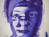 "حسام" يشارك برسومات فنية وبورترية بالقلم الجاف تبرز موهبته