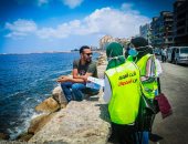 صور .. "أنت أقوى من المخدرات" تجوب شوارع وسط الإسكندرية للتوعية