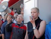 عيون ماريا تقود العمال للتظاهر ضد إعادة انتخاب لوكاشينكو لرئاسة بيلاروسيا.. ألبوم صور