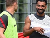 محمد صلاح فى أحدث ظهور له من تدريبات ليفربول مع زملائه.. صور