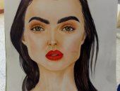 بألوان زاهية .."نورهان" من سوهاج تشارك صحافة المواطن مجموعة بورتيرهات 