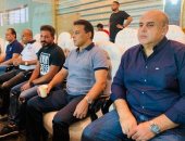 حسام البدرى وجهاز المنتخب يتابعون مباراة القمة من ستاد القاهرة