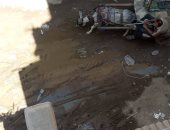 شكوى من غرق شارع ابن لقمان بحى المنيب فى الجيزة بسبب كسر ماسورة مياه