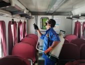 صور.. السكة الحديد تواصل أعمال تعقيم المحطات والقطارات للوقاية ضد كورونا