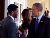 باراك أوباما ينعى شادويك بوسمان بصورة قديمة فى البيت الأبيض