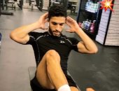 أيمن أشرف يرفض الراحة رغم إجازة الأهلى.. صور