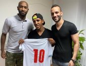 أمير مرتضى وشيكابالا يستقبلان "السنوسى" بطل الأولمبياد الخاص..صور