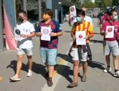 تظاهرة من 12 شخصا ضد إدارة برشلونة تحت مسمى "تسونامي بلاوجرانا"