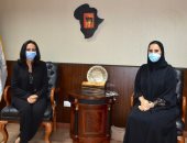 رئيسة القومى للمرأة تستقبل مريم خليفه الكعبي نائب رئيس بعثة الإمارات