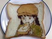 فنان يابانى يرسم أعمالا فنية "لذيذة" بالمربى وشرائح من الخبز.. صور