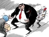 كاريكاتير صحيفة سعودية يتناول قضية المساعدات المقدمة الى لبنان