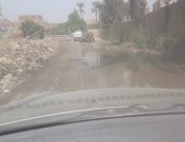 شكوى غرق طريق مدرسة الامام على بالبدرشين بمياه الصرف الصحى 
