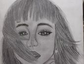 "رويدا" فنانة من الإسكندرية تشارك بلوحات تظهر موهبتها فى الرسم