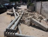 شكوى من عمود إنارة ولوحة إعلانية متساقطة فى ميدان الحجاز بمصر الجديدة