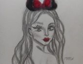 "مروة" من القاهرة تشارك "صحافة المواطن" بلوحات تبرز موهبتها فى الرسم