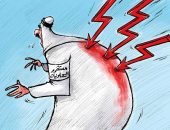 إيجارات فترة الإغلاق طعنة فى ظهر مستثمري التعاونيات بكاريكاتير صحيفة كويتية