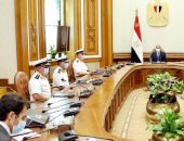 السيسى يلتقى قائد القوات البحرية والمدير العام لشركة "ديمي" البلجيكية 