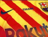 برشلونة يواجه خيمناستيكا بقميص يحمل ألون علم كتالونيا