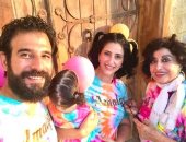 حنان مطاوع تغنى لابنتها أماليا فى عيد ميلادها الأول.. فيديو وصور