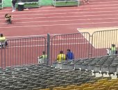 شاهد.. حارسا الزمالك وسموحة فى جلسة ودية بموقعة الدورى