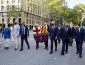 بارتوميو يحتفل باليوم الوطنى لكتالونيا مع مجلس إدارة برشلونة