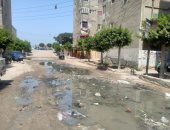 اضبط مخالفة.. مياه الصرف الصحى تحاصر حى الزهور  بأبوحماد شرقية.. صور