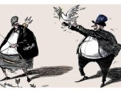 كاريكاتير صحيفة سعودية.. الحوثى يقتل مبادرات السلام الأممية
