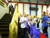 الخطيب يدعم سيدات طائرة الأهلى فى نهائى كأس مصر ..صورة