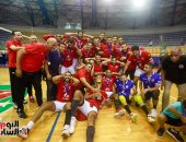 رجال طائرة الأهلى يحتفلون بكأس مصر على طريقة مؤمن زكريا 