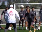 تسديد على المرمى فى تدريبات ريال مدريد الأخيرة قبل مواجهة بيتيس (فيديو وصور)