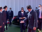 الرئيس السيسي يصل مقر افتتاح مجمع "التكسير الهيدروجينى" فى مسطرد 